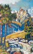 konrad magi Obersdorfi maastik oil painting on canvas